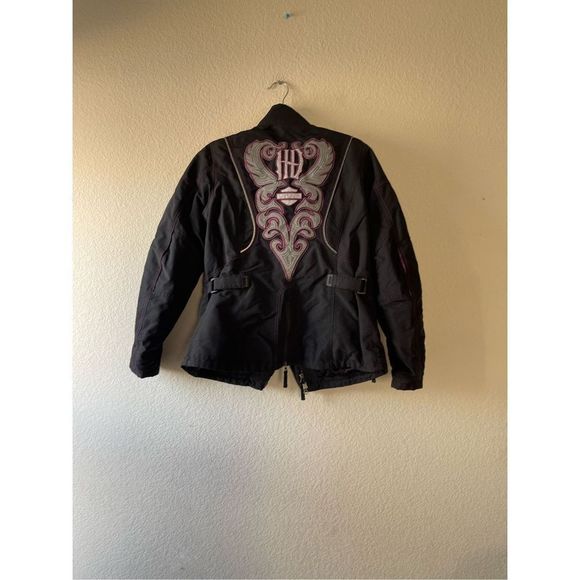 Harley‎ Davidson riding padded big embroidered details size large - Picture 2 of 10